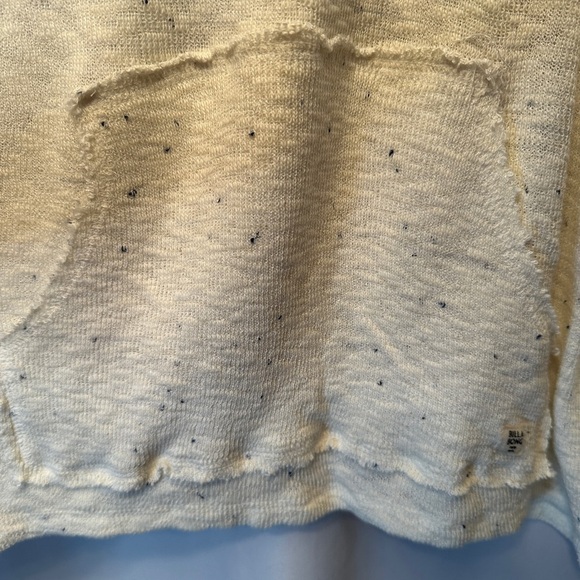 Billabong Beach Bliss Sweater with Hood Womens Size S/P White Cap Black Flecks - Picture 5 of 12